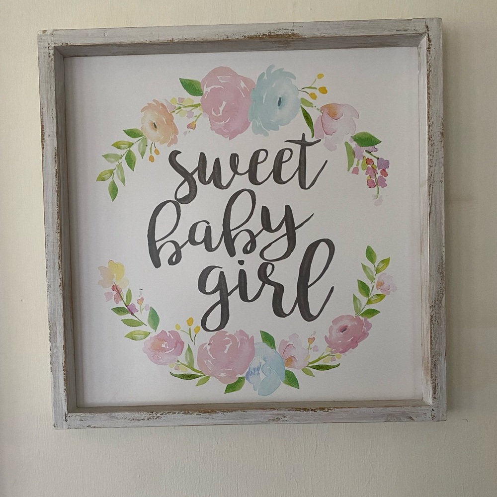 Baby Girl Nursery Sign